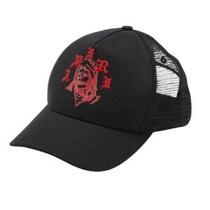 Amiri Grim Reaper Logo Trucker Cap / Black/Red